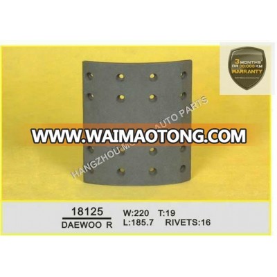 Premium Quality Brake Lining for Japanese Truck (18125)