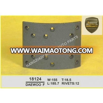 Premium Quality Brake Lining for Japanese Truck (18124)