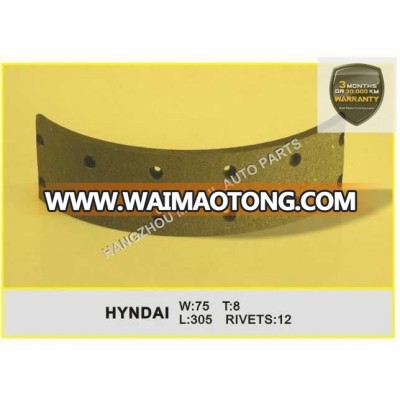 Premium Quality Brake Lining for Japanese Truck (HYNDAI-75)